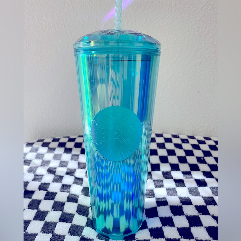 Teal Starbucks tumbler dome top